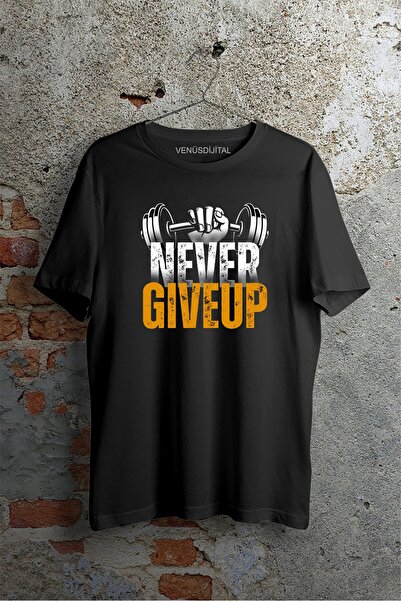 venüsdijital NIKADA NE ODUSTAJTE DIZAJNIRANA T-SHIRT OBIČNOG KROJA