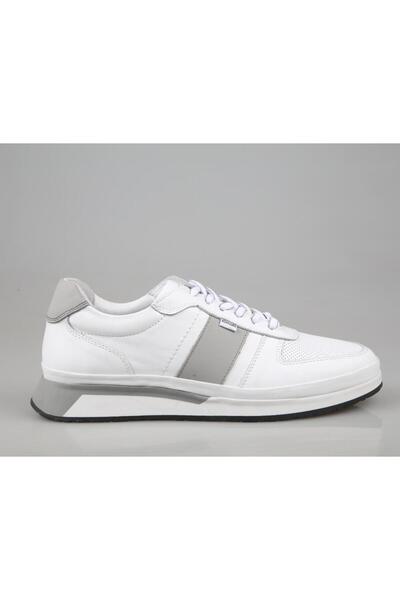 KOMCERO 4y0926 Hakiki Deri Beyaz Erkek Günlük Ayakkabı
