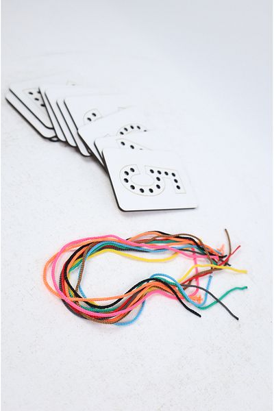 kutuTR Learning Wooden Numbers Hand Muscle Skill Development Stringing Children's Play Set