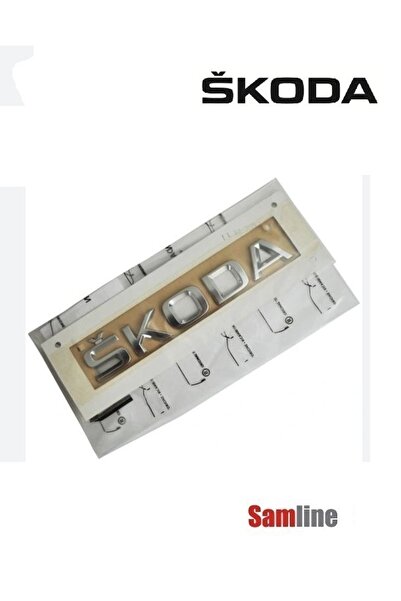 Orjinal Yazı, Skoda Yazısı Arka Bagaj Fabıa 2 Fabıa 3 Superb 2 Citigo Kodiaq Karoq 5JA853687  2ZZ Orijinal