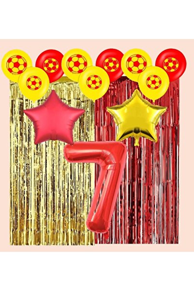 BEST PARTİ DOĞUM GÜNÜ PARTİ SÜSLERİ طقم حفلة عيد ميلاد باللون الأصفر والأحمر ...