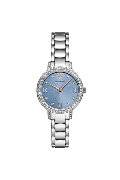Emporio Armani AR11585 Quartz Çelik Gri Mavi Kadran 32 mm Kadın Kol Saati