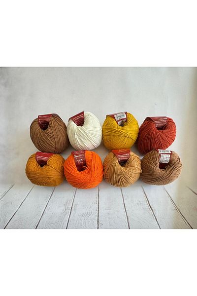 MİNAHOBİ DOQU Baby Soft Cotton (amigurumi και Punch String) 8 τεμάχια