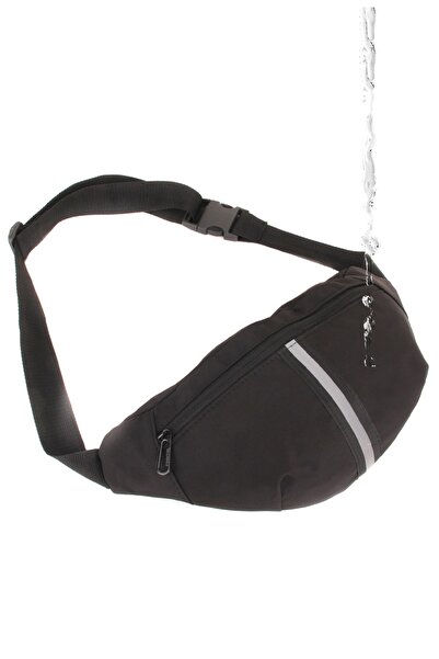 Beutel Unisex Siyah 2 Bölmeli Omuz Ve Bel Çantası