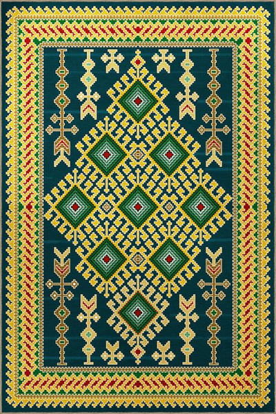 Rugs Modern Halı Yellow Geometric Patterned Decorative and Woven Base Carpet ...