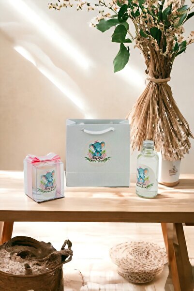 Tiem Concept Kişiye Özel Bebek Hediyelik Doğum Ve Doğumgünü Çantalı Kolonya V...