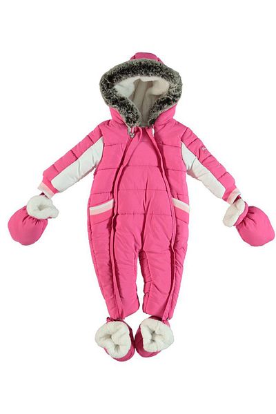 Dear Enika MonaRoza Baby Girl Winter Pink Cosmonaut Baby Jumpsuit 19-905