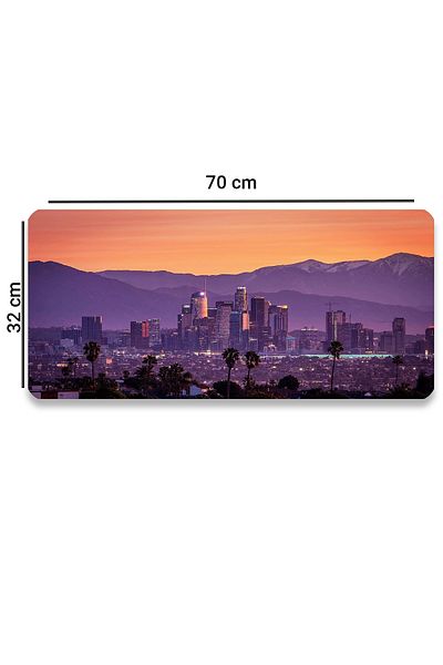 SonicTouch Metropol Sunset Themed Non-Slip Gaming Gamer Desktop Seamless Keyboard Mouse Pad 32x70cm