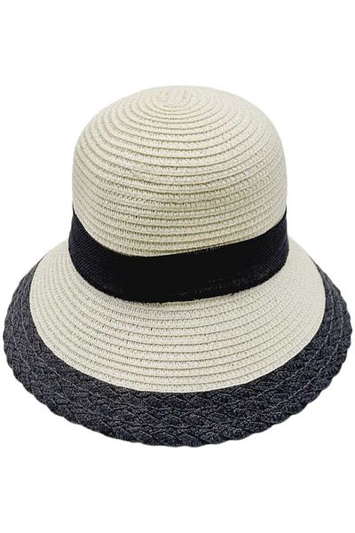 Trenderrs Women's Bow Organic Straw Summer Hat