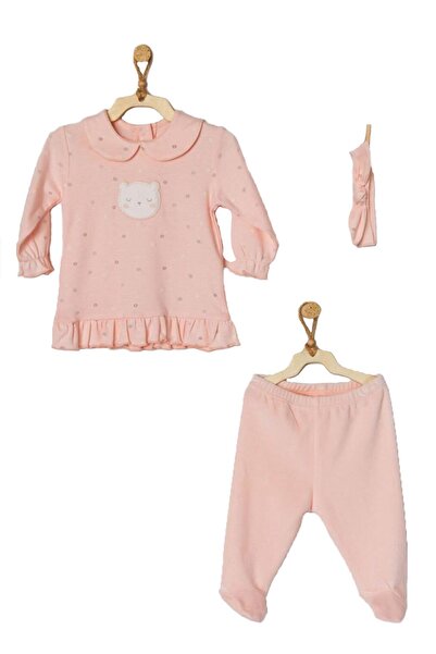 andywawa Sweet Home Kız Bebek Alt Üst Pembe Takım Ac22124
