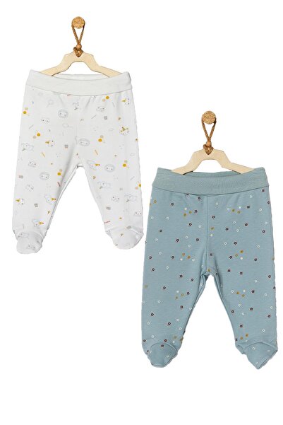 andywawa Erkek Kız Yeşil 2'li Patikli Pantolon Takımı Ac22006