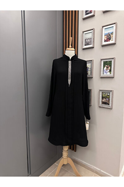 BERNEO تونيك حجاب طويل بياقة حجرية للنساء