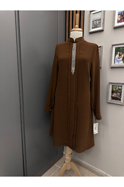 BERNEO تونيك حجاب طويل بياقة حجرية للنساء