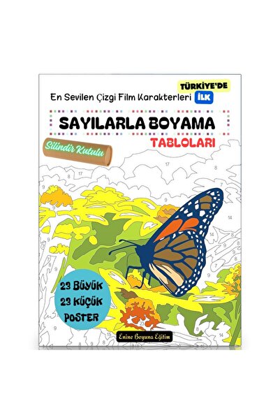 Enine Boyuna Eğitim Sayılarla BOYAMA Tabloları (En Sevilen Çizgi Film Karakte...