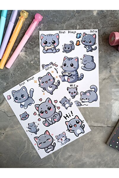 Hiras Dizayn Slatki mačka Slatki mačka listovi naljepnica Agenda Dječji poklo...