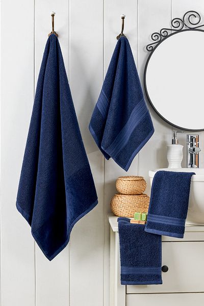 TABEA HOME Rei 4-Piece Bathroom Set - 100% Cotton, Extra Soft, High Absorbency