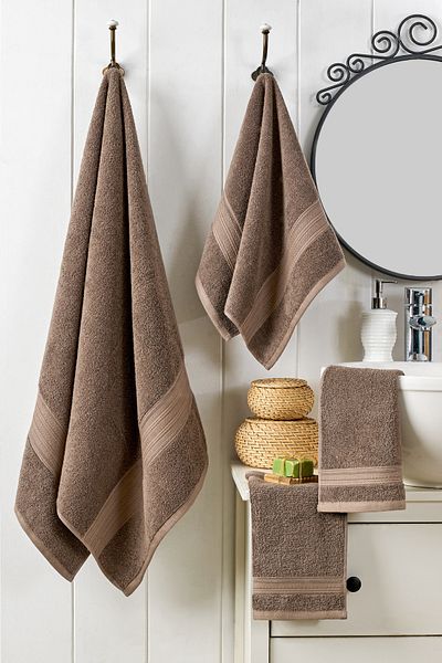 TABEA HOME Σετ μπάνιου Rei 4 τεμαχίων - 100% βαμβάκι, εξαιρετικά μαλακό, υψηλής απορροφητικότητας