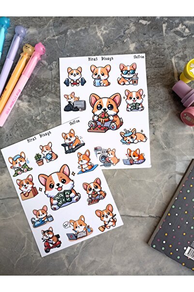 Hiras Dizayn Αυτοκόλλητο χαριτωμένο σκυλάκι, αυτοκόλλητο για παιδιά, δώρο, αυ...