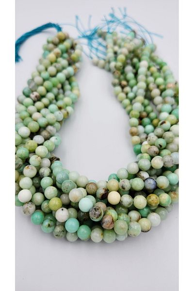 Yüksel Boncuk Σειρά από φυσική πέτρα Chrysoprase 6 mm