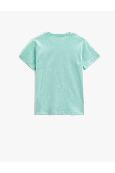 Koton Dinosaur Printed Short Sleeve T-Shirt Crew Neck
