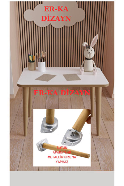 ER-KA DİZAYN Ahşap Aktivite Oyun Etkinlik Yaz-sil Masa Çocuk Bebek Masası Der...