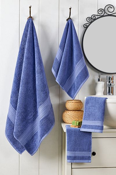 TABEA HOME Rei 8-Piece 100% Cotton Bathroom Set - Eksta Soft and High Absorbency