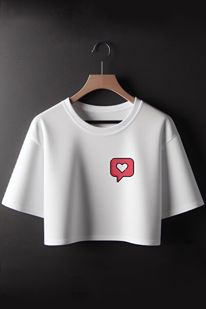 Vordevia Heart Balloon Printed 2024 Coquette Fashion Oversize Ποδηλατικό λαιμόκοψη