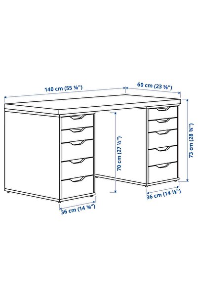 IKEA çalışma masası, 140x60 cm