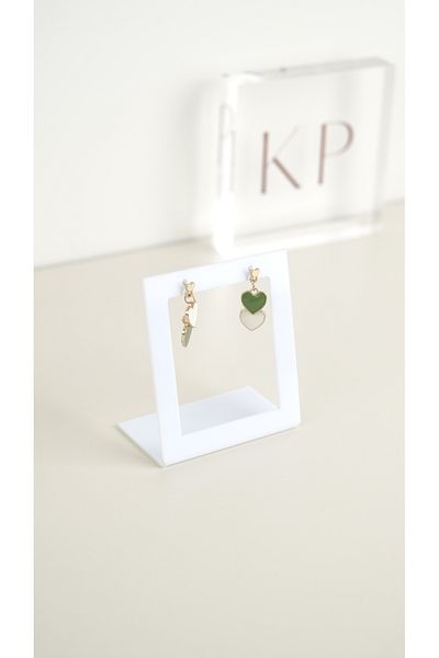 Kpleksi Danny 3-Piece Earring Holder White Stand Jewelry Organizer Organizer for Exhibition and Photo Shoots