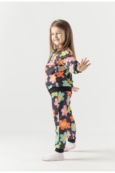 minikiss Seasonal Printed Bottom Top Girl's Double Suit