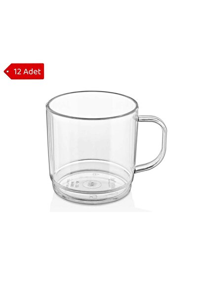 Avangart Mutfak 12 Adet - 250 ml Kulplu Kırılmaz Polikarbon Plastik Çay Barda...
