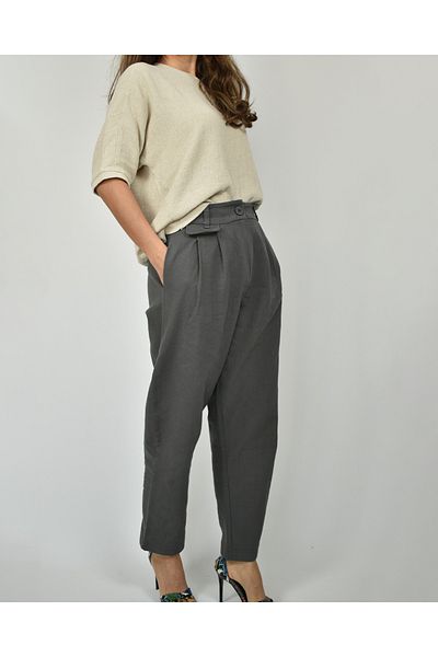iplik natural boheme Women's Straw Linen Shalwar Trousers