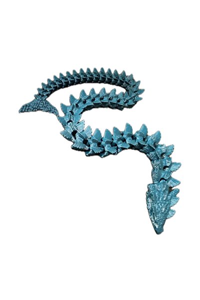 Fame Dragon Ejderha Yeşil turkuaz 52 cm Hareketli 3D Print A+ Kalite