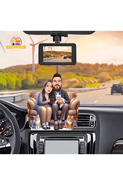 Genel Markalar Araba Dikiz Ayna Süsü Eşime Karikatürlü Biblo Hediye 3d