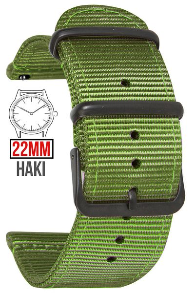 COBRA 22mm Fossil-Welder-Casio-Seiko-Omega-Armani Watch Compatible Nato Textile Band - Ntcft22