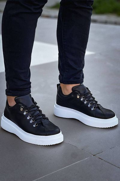 Joy Man J-X4, cu șireturi, talpă ortopedică, pantofi sport casual pentru bărbați, BT Black