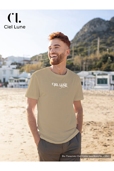 NEVERMIND Tricou grafic supradimensionat pentru bărbați Ciel Lune