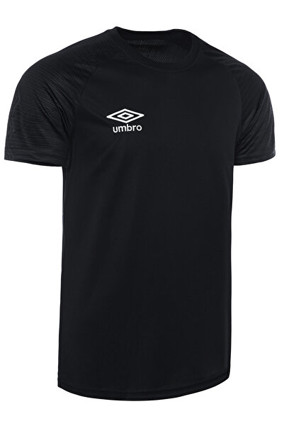 UMBRO Men's Black Sport T-shirt - Training T-shirt Sweat Resistant - Short Sleeve T-Shirt TF0088 Training Black