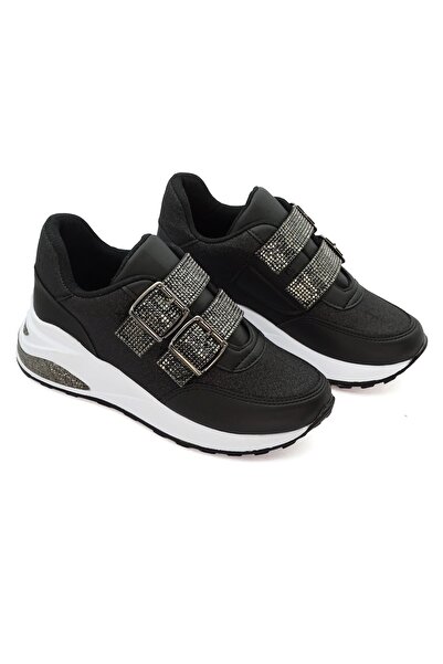 LETAO Women's Jewelled Buckle Easy Wear Sneaker Sports Shoes