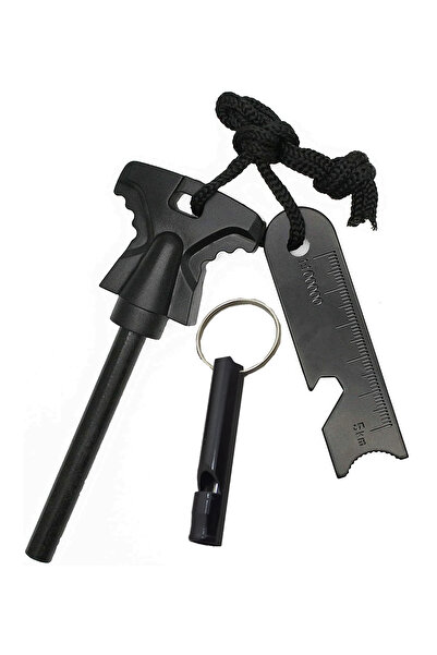 Soillium Magnezyum Çubuk Acil Durum Çakmak Taşı Ateş Başlatıcı Hayatta Kalma ...