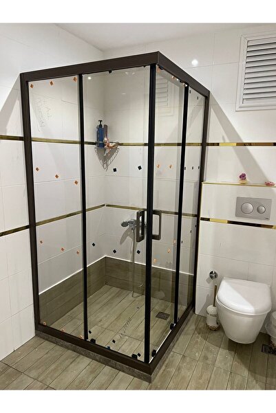 NİLCABİN 6MM ŞEFFAF CAM MOCCA PROFİL 2 SABİT 2 KAYAR H190 DUŞAKABİN