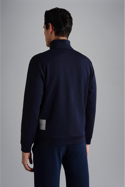 PAUL&SHARK MEN'S ZIPPED SWEATSHIRT C.W. COTTON