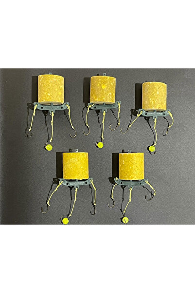 ALDOS Sazan Küspeli Hazır Takım 3 Iğneli Boncuklu Plastik Vidalı 5 Adet