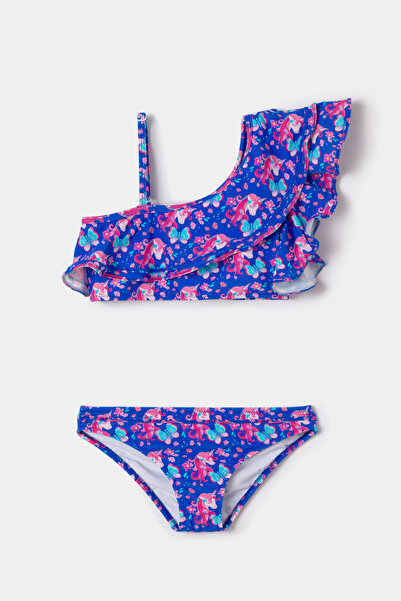 Miss Muse Unicorns and Flowers Tek Omuz Bikini