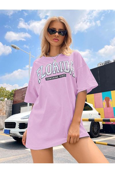 Revasser Unisex Γυναικείο/Ανδρικό T-Shirt FLORIDIA πολύχρωμο, ειδικά εμπριμέ, μεγάλου μεγέθους βαμβακερό χτενισμένο βαμβακερό λαιμόκοψη