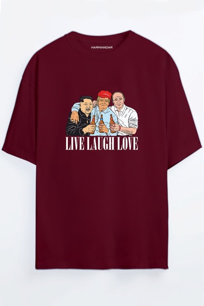 Harmandar Kim Jong Un - Trump - Putin Hooks Printed Unisex Black Oversize Tricou