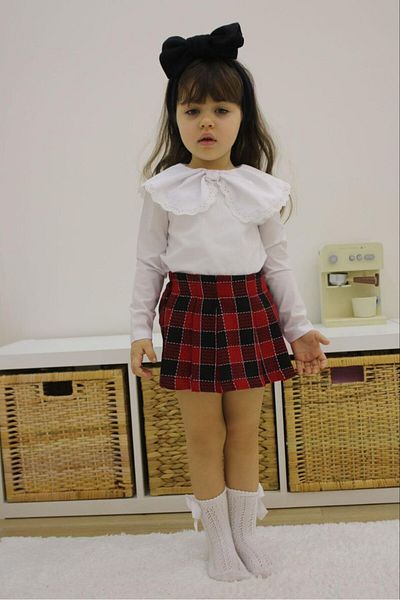 Yalçınoğlu Children's Shorts Skirt Blouse Set