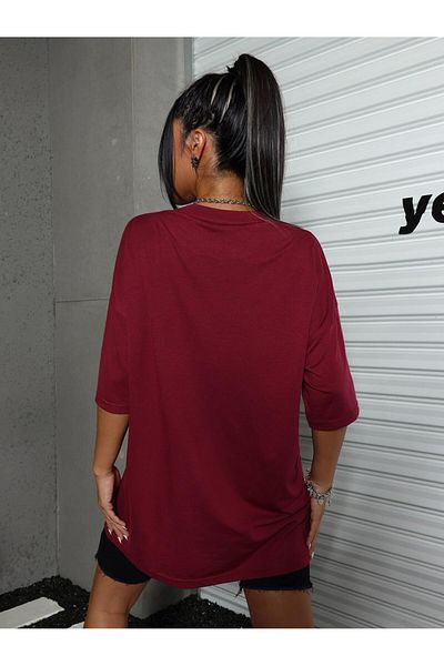 Revasser Unisex Dámské/Muži FLORIDA Barevné Speciální tištěné Oversize Bavlna Tričko s výstřihem a výstřihem Česané bavlněné tričko