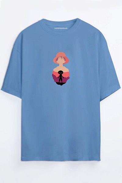 Harmandar One Piece - Ψάθινο καπέλο - Luffy Anime Unisex Μαύρο - Λευκό Oversize T-shirt
