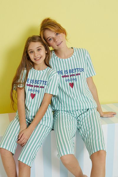Siyah İnci Set Capri tricotat multicolor